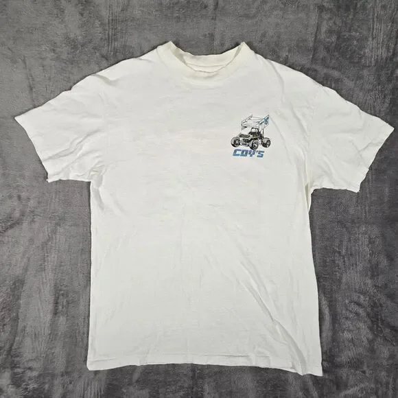 Vintage 1990 Randy Roberts Midget Racing T-Shirt Men’s Large Hanes 80s NASCAR - Picture 2 of 10